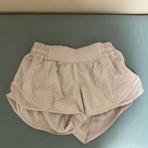 White Lululemon Hotty Hot Shorts